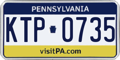 PA license plate KTP0735