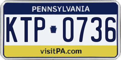 PA license plate KTP0736