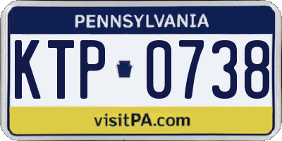 PA license plate KTP0738