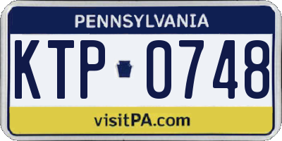 PA license plate KTP0748