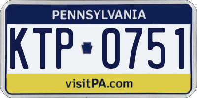 PA license plate KTP0751
