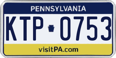 PA license plate KTP0753