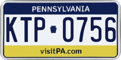 PA license plate KTP0756