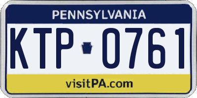 PA license plate KTP0761