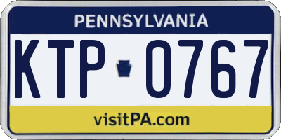 PA license plate KTP0767