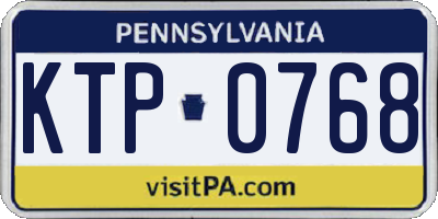 PA license plate KTP0768