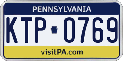 PA license plate KTP0769