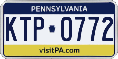 PA license plate KTP0772