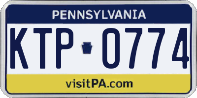 PA license plate KTP0774