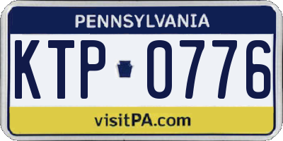 PA license plate KTP0776