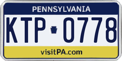 PA license plate KTP0778