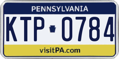 PA license plate KTP0784