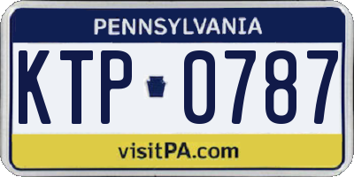 PA license plate KTP0787