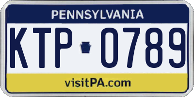 PA license plate KTP0789