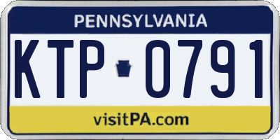 PA license plate KTP0791