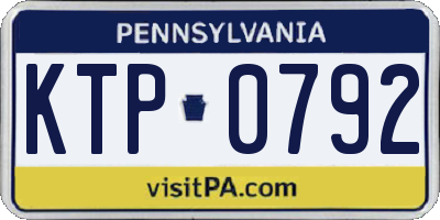 PA license plate KTP0792