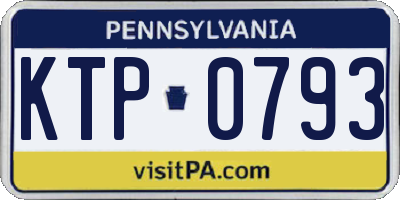 PA license plate KTP0793