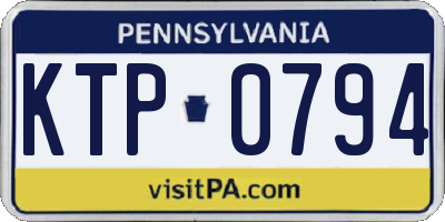 PA license plate KTP0794