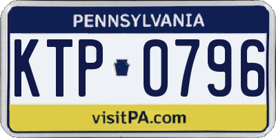 PA license plate KTP0796