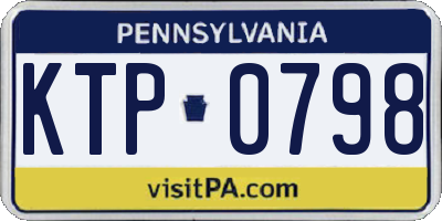 PA license plate KTP0798