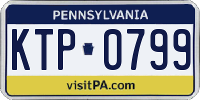 PA license plate KTP0799