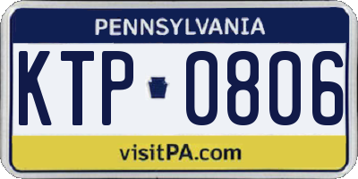 PA license plate KTP0806