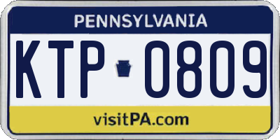 PA license plate KTP0809