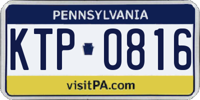PA license plate KTP0816