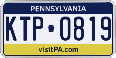 PA license plate KTP0819