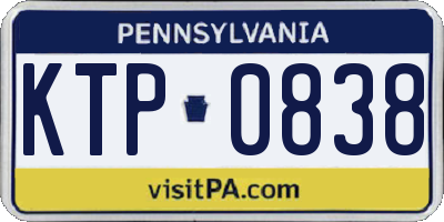 PA license plate KTP0838