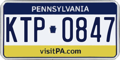 PA license plate KTP0847