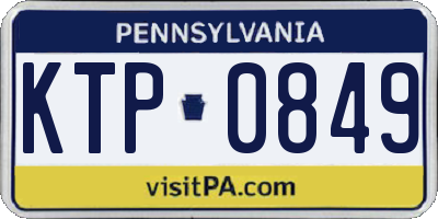 PA license plate KTP0849