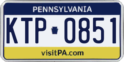 PA license plate KTP0851