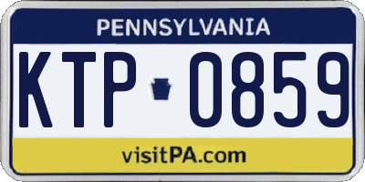 PA license plate KTP0859