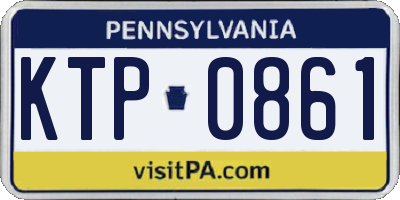 PA license plate KTP0861
