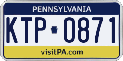 PA license plate KTP0871