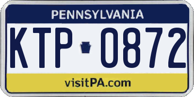 PA license plate KTP0872