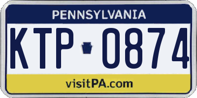PA license plate KTP0874