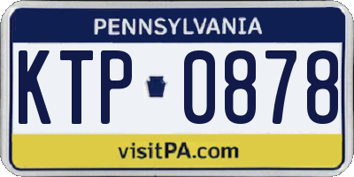 PA license plate KTP0878