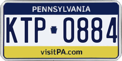 PA license plate KTP0884