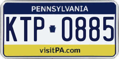 PA license plate KTP0885