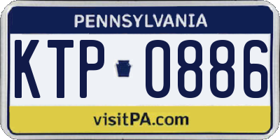 PA license plate KTP0886