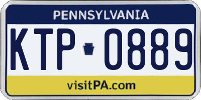 PA license plate KTP0889