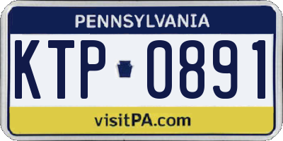 PA license plate KTP0891