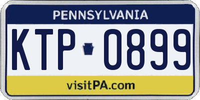 PA license plate KTP0899