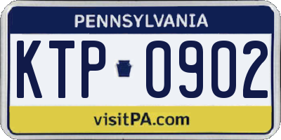 PA license plate KTP0902