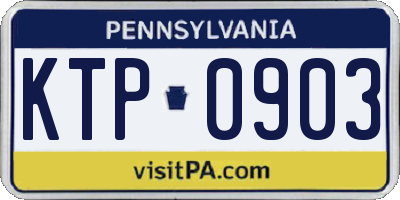PA license plate KTP0903