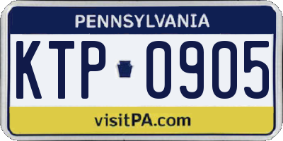 PA license plate KTP0905