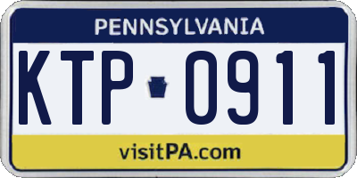 PA license plate KTP0911