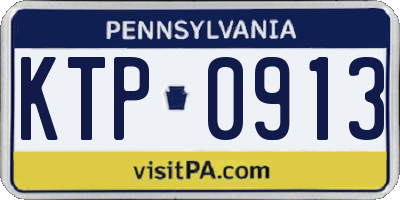 PA license plate KTP0913